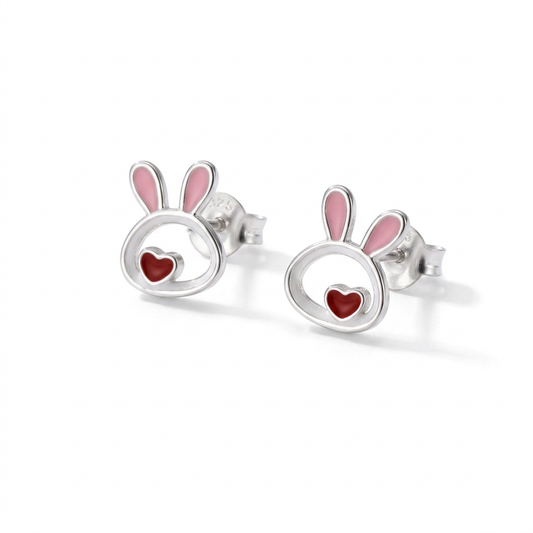 Aretes Conejito con Corazón