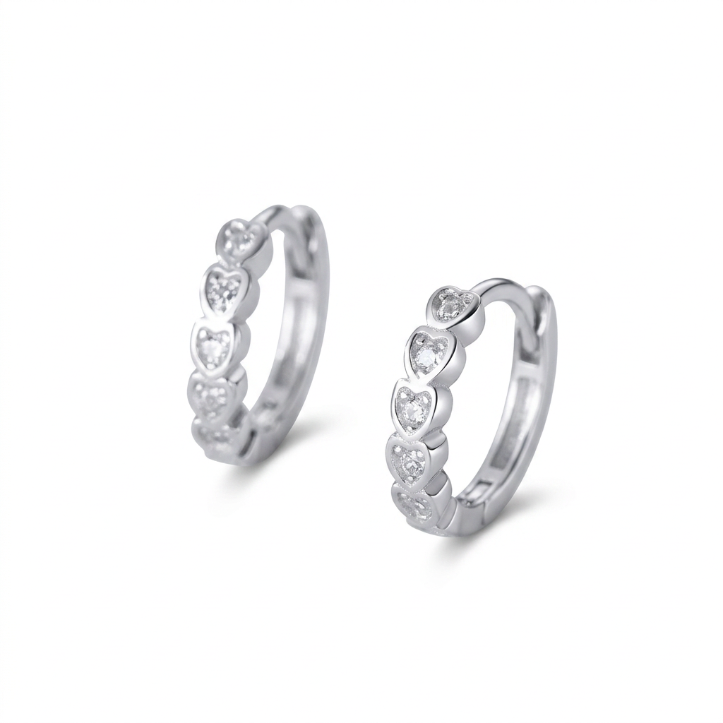 Arracadas Corazón con Zirconias