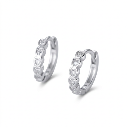 Arracadas Corazón con Zirconias