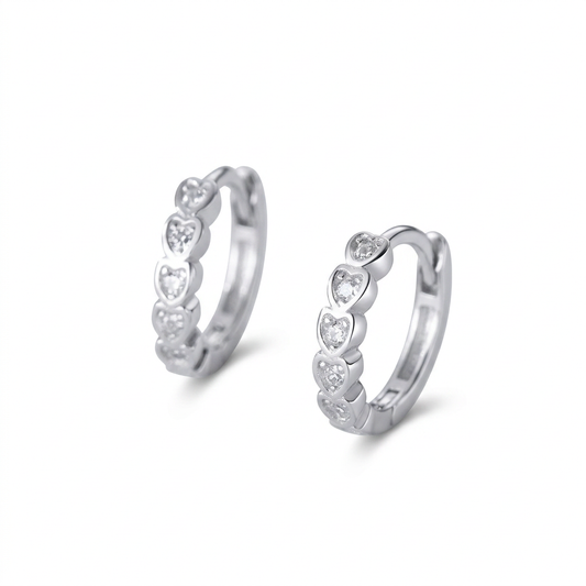 Arracadas Corazón con Zirconias