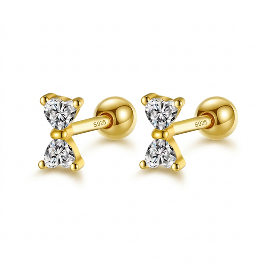Aretes Moño con Zirconias