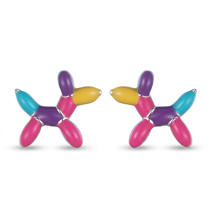 Aretes Perrito Esmaltado