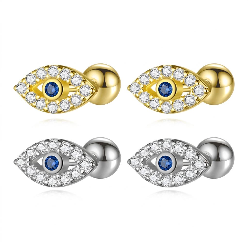 Aretes Ojo de la Sabiduría con Zirconias