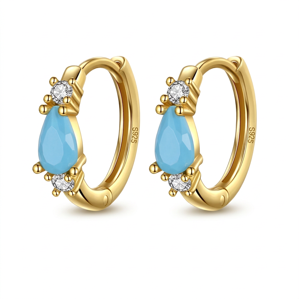 Arracadas con Gota de Zirconia