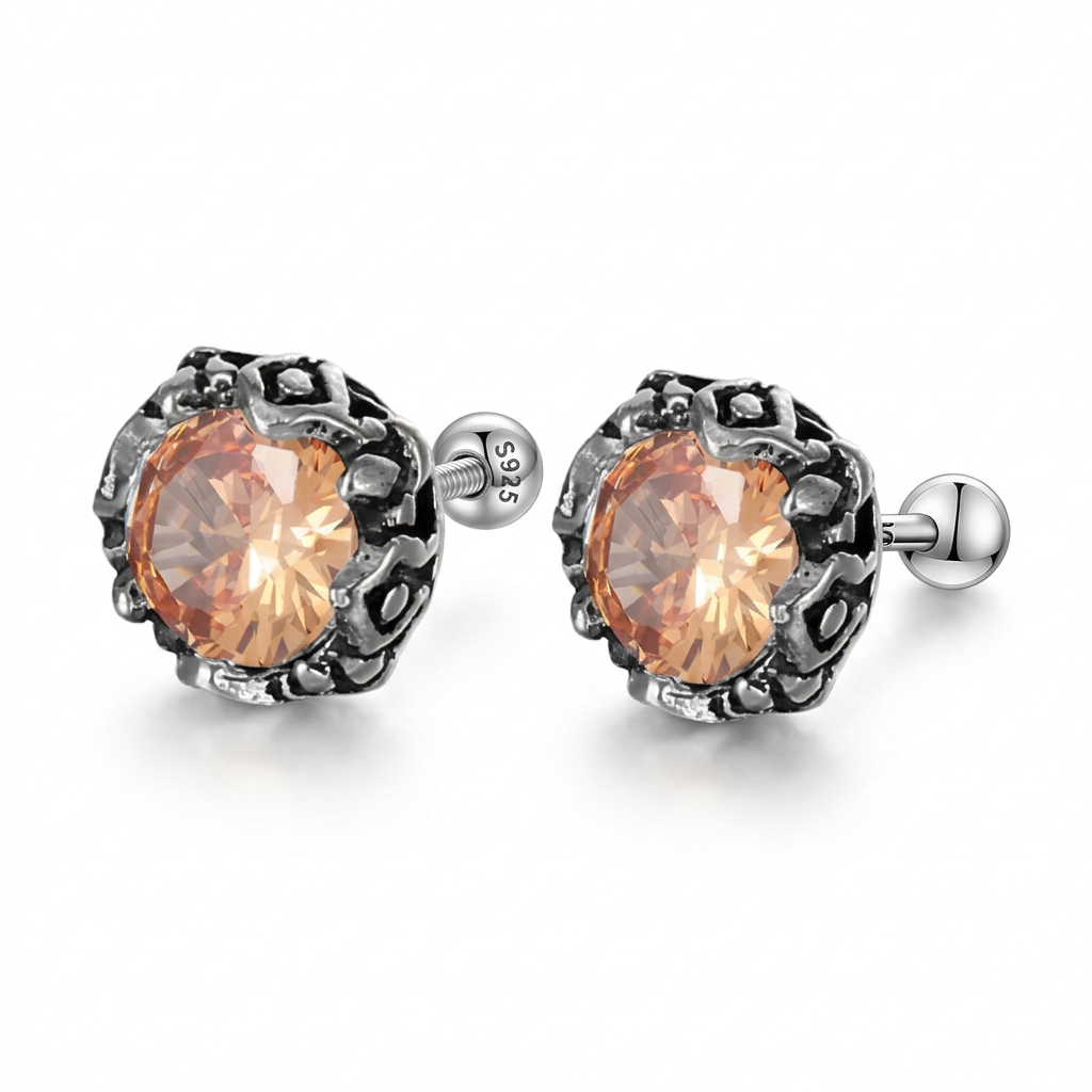 Aretes Retro con Cierre de Rosca