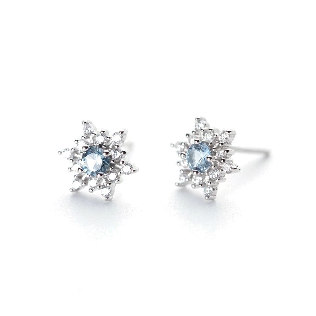 Aretes Copo de Nieve Pavé