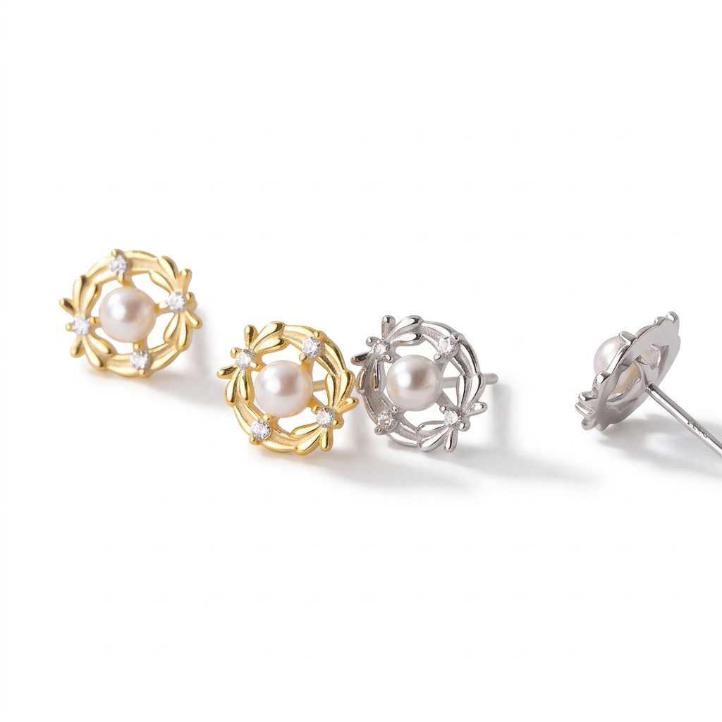 Aretes de Perla con Zirconias