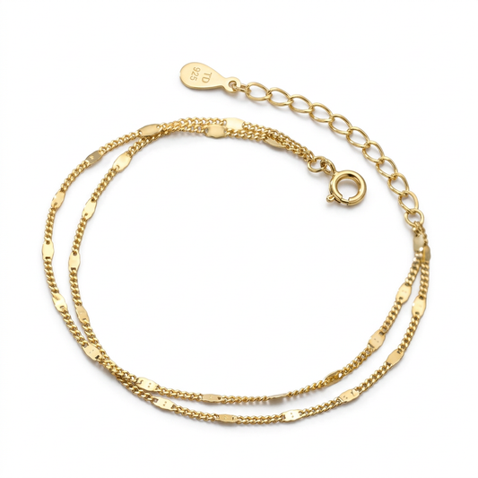 Pulsera Doble Cadena