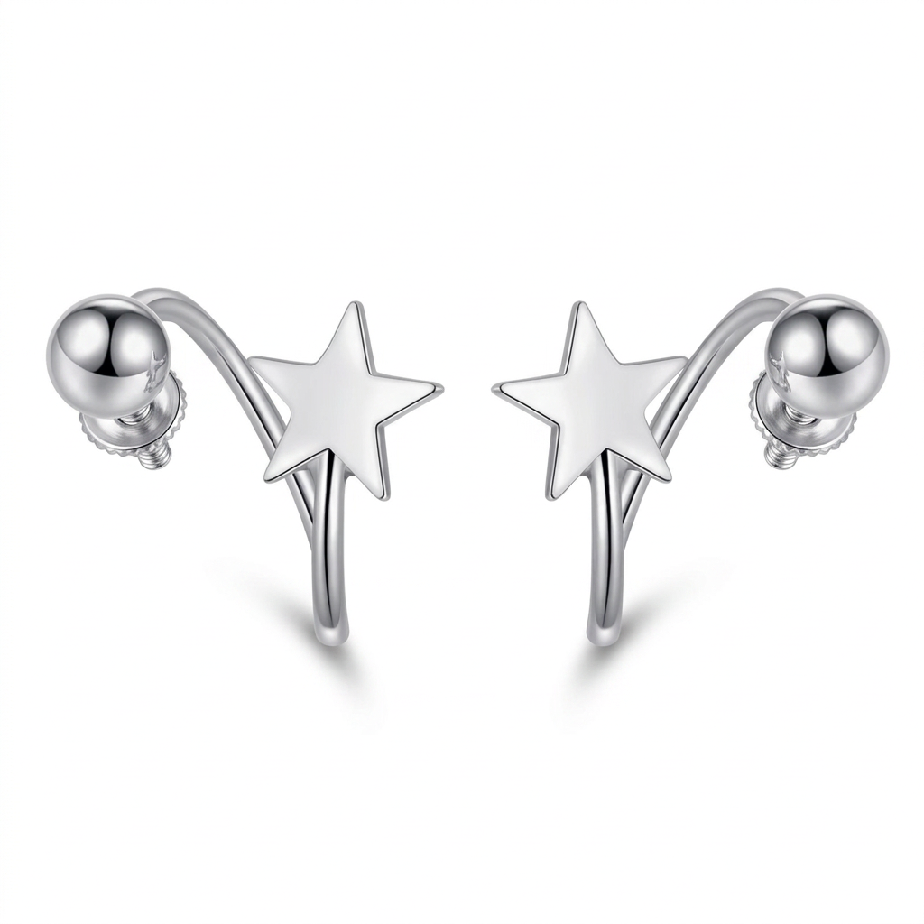 Aretes Estrella en Espiral
