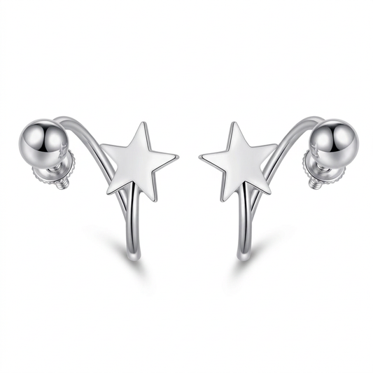 Aretes Estrella en Espiral