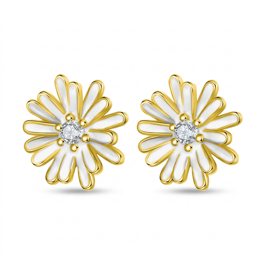 Aretes Flor de Crisantemo