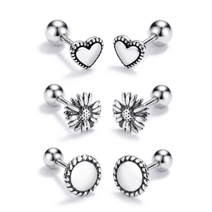 Aretes Margarita, Corazón y Círculo