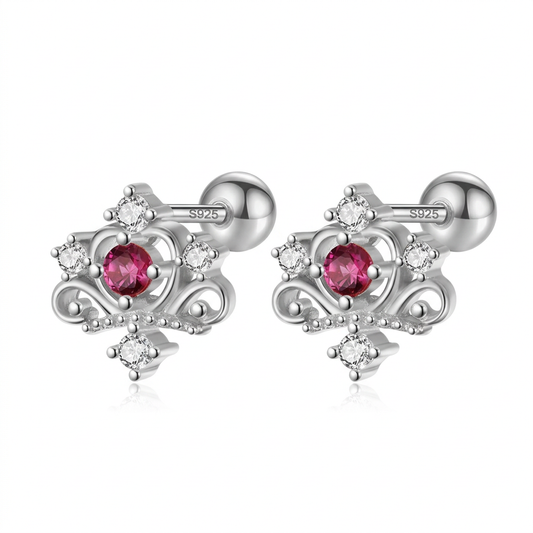 Aretes Corona Vintage con Zirconias