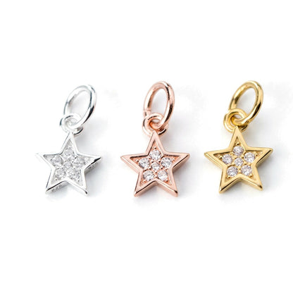 Dije Estrella Pavé en Tres Tonos