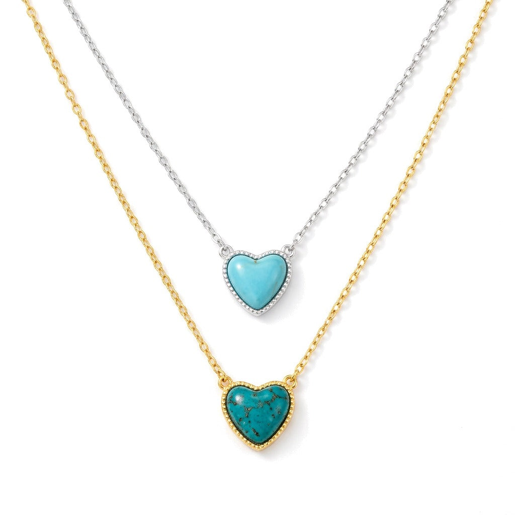 Collar Corazón Turquesa