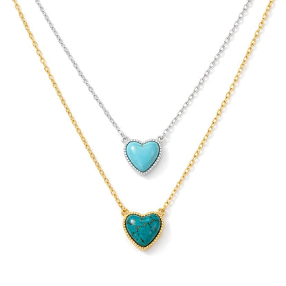 Collar Corazón Turquesa