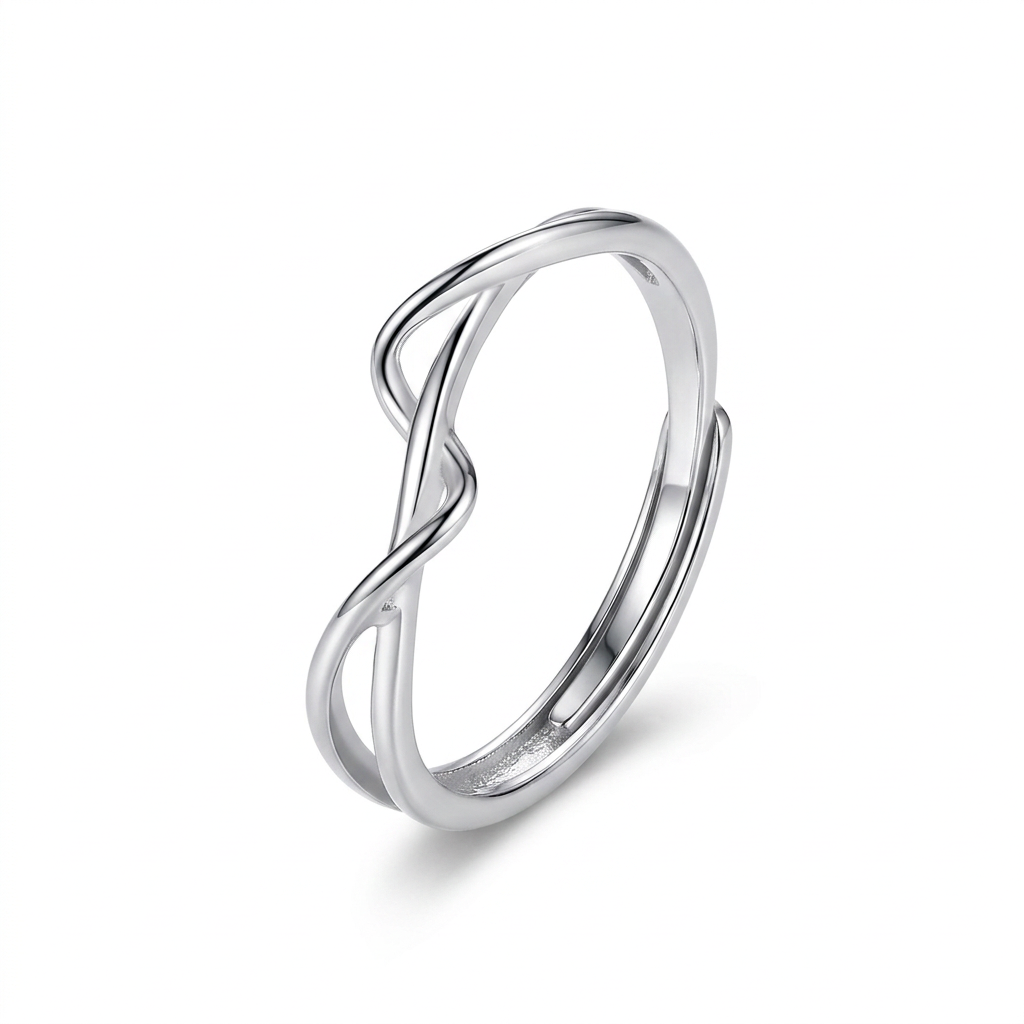 Anillo Líneas Cruzadas Ajustable