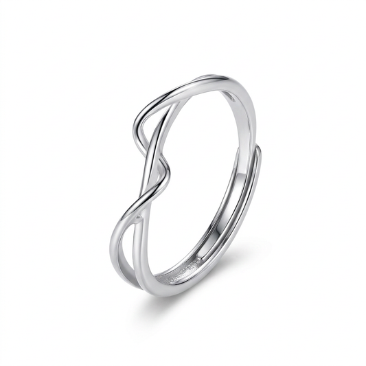 Anillo Líneas Cruzadas Ajustable