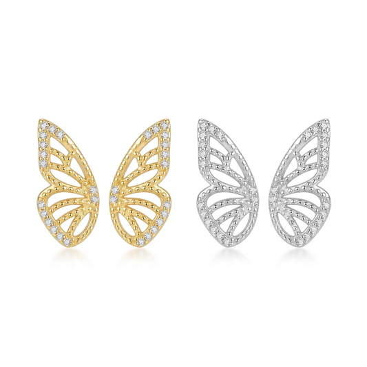 Aretes Mariposa con Zirconias