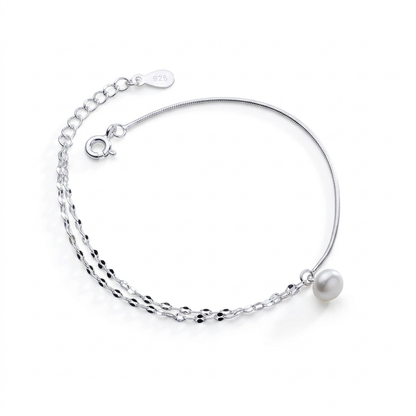 Tobillera Doble Capa con Perlas