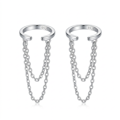 Ear Cuff con Doble Cadena