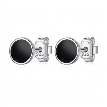Aretes Redondos Negros de 4, 6 u 8 mm