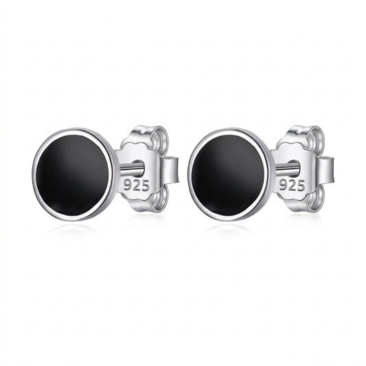 Aretes Redondos Negros de 4, 6 u 8 mm