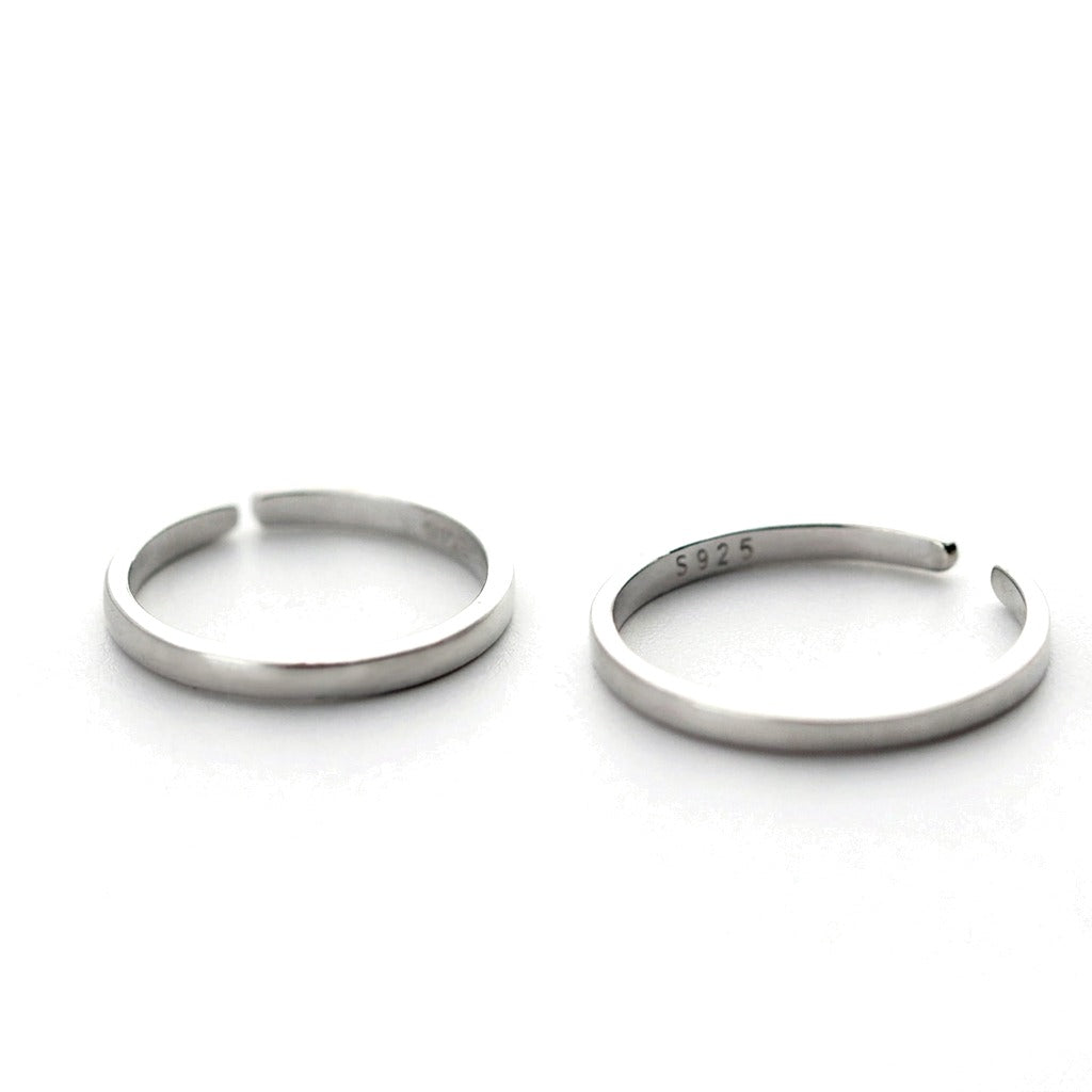 Anillo Liso Ajustable para Pareja
