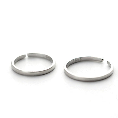 Anillo Liso Ajustable para Pareja