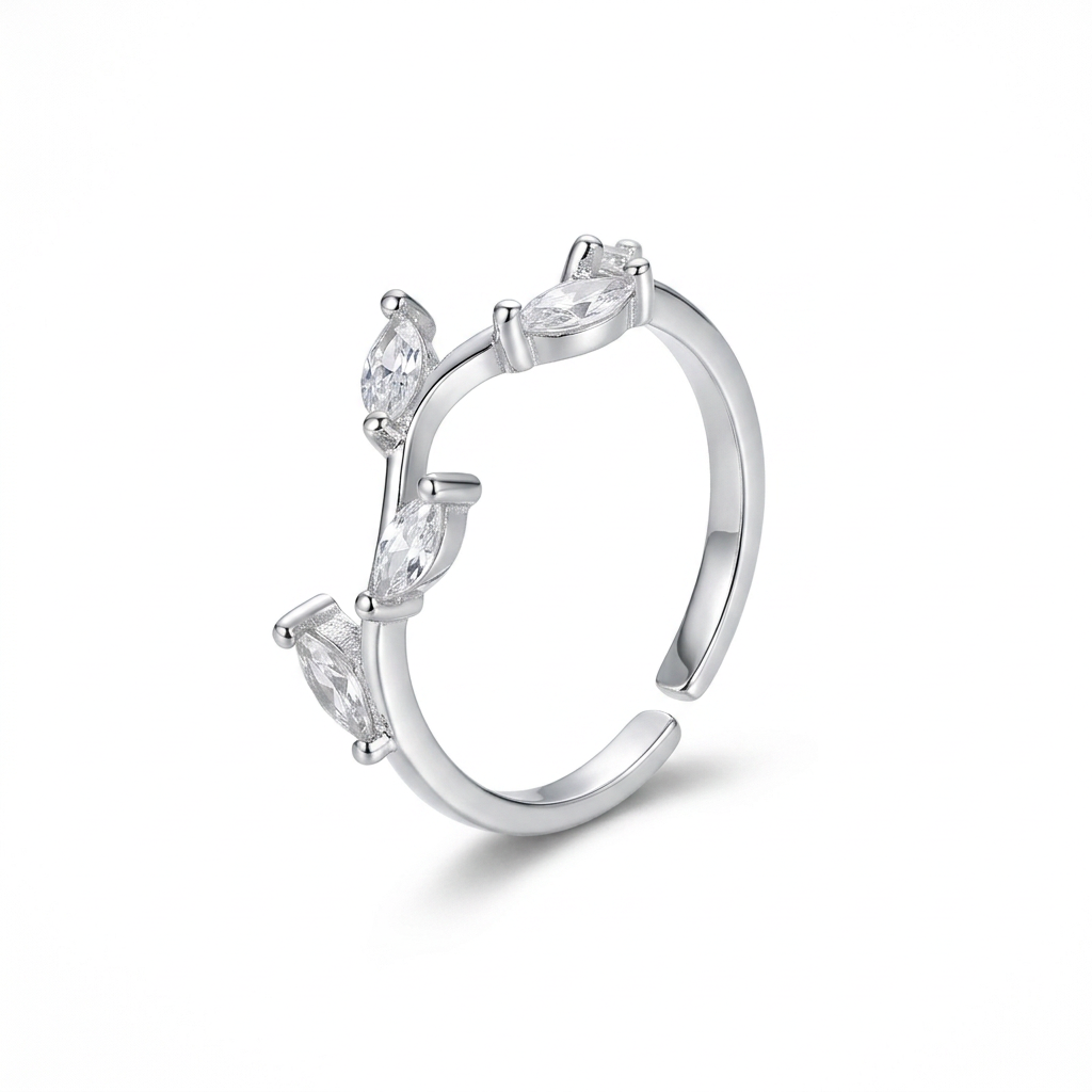 Anillo de Hojas Ajustable
