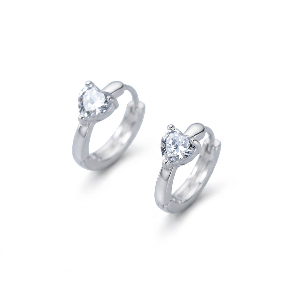 Ear Cuff Corazón con Zirconias