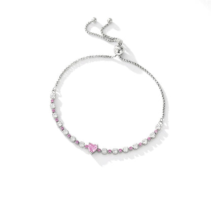 Pulsera Corazón Pavé Ajustable
