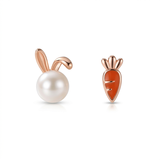 Aretes Conejito con Zanahoria