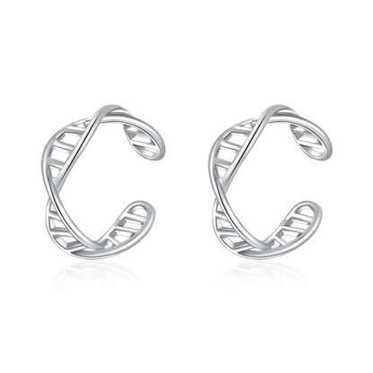 Aretes de Clip Ondas Caladas