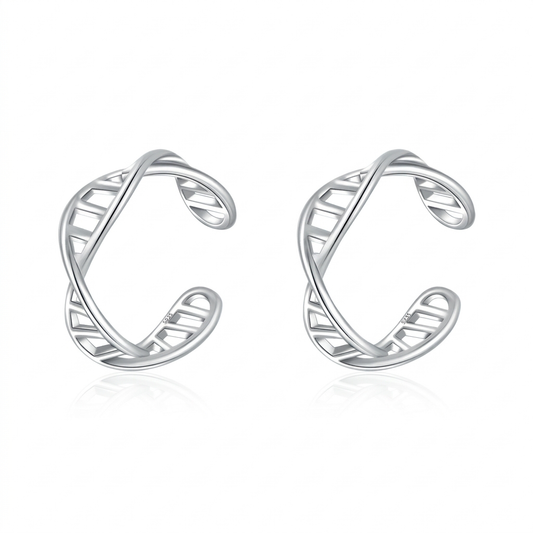 Aretes de Clip Ondas Caladas