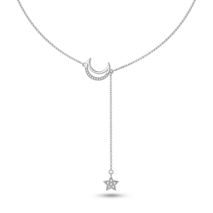 Collar Gargantilla Luna y Estrella con Borla
