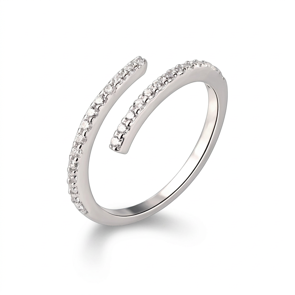 Anillo Línea de Zirconias Brillantes