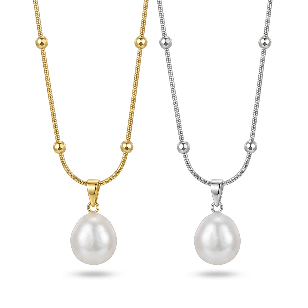 Collar de Perlas con Cadena