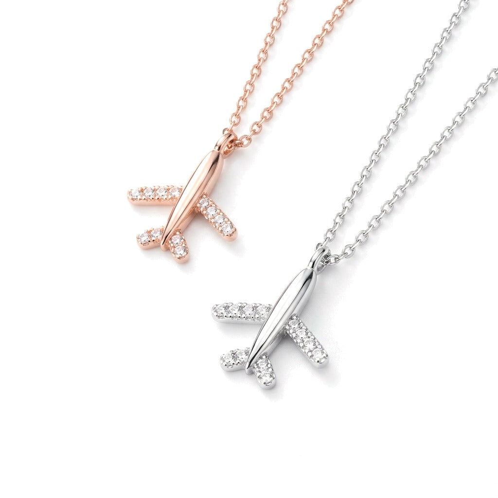 Collar Avión con Zirconia