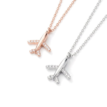 Collar Avión con Zirconia
