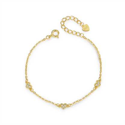Pulsera Corazón con Zirconias en Dos Modelos
