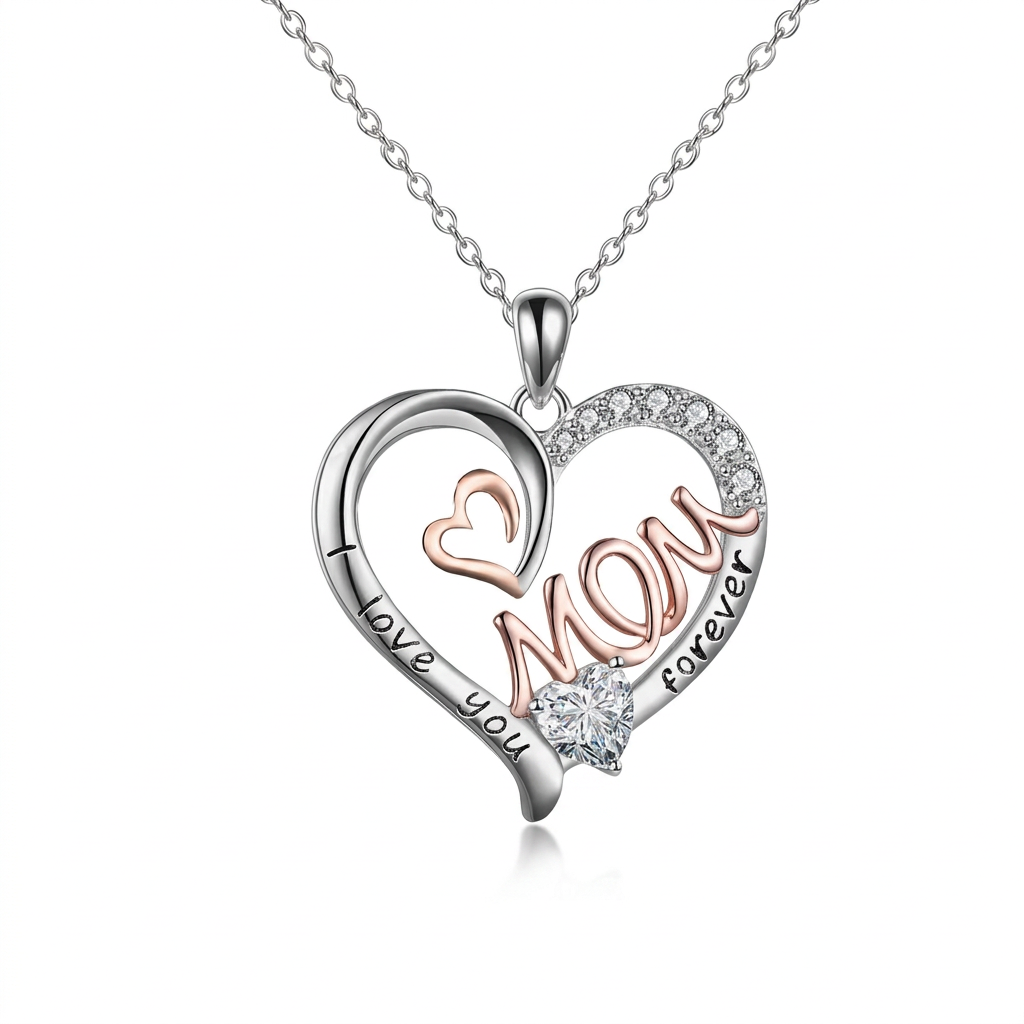 Collar Corazón Mom