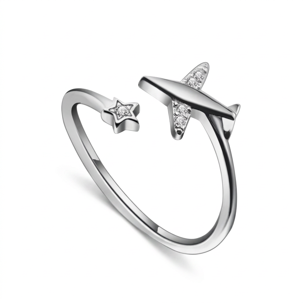 Anillo Abierto con Zirconias