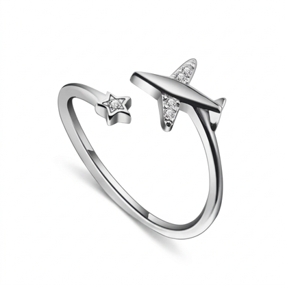 Anillo Abierto con Zirconias