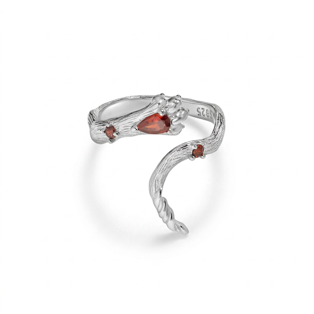 Anillo Huellita de Gato Ajustable