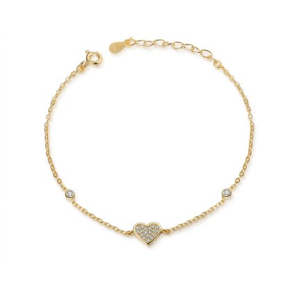 Pulsera Corazón con Zirconias