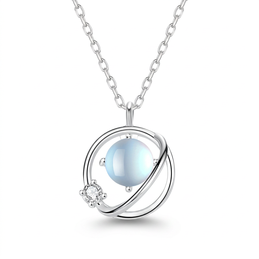Anillo, Collar o Aretes de Cristal Azul
