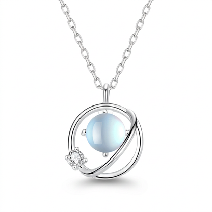 Anillo, Collar o Aretes de Cristal Azul