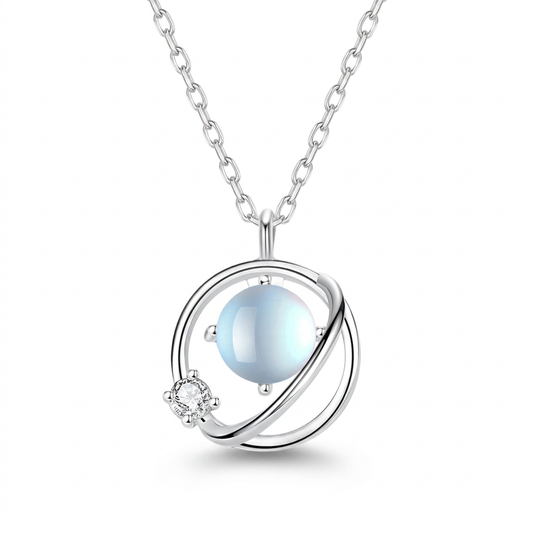 Anillo, Collar o Aretes de Cristal Azul