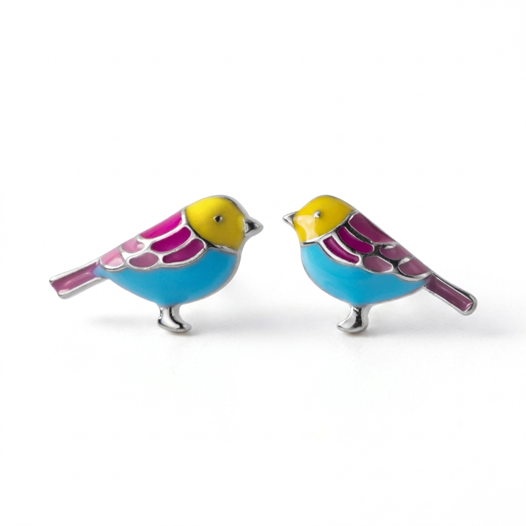 Aretes Pajaritos de Colores